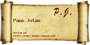 Papp Jutas névjegykártya